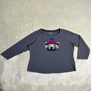 Columbia Graphic T-Shirt Girl's L Cute Bear Long Sleeve Tee Outdoor Animal Gorp